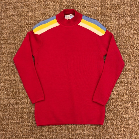Vintage 60s Wool Ski Sweater - Picture 1 of 16